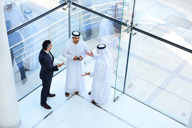 istock Three arab business men meeting 468619256