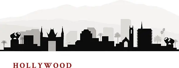 Vector illustration of Hollywood California Cityscape