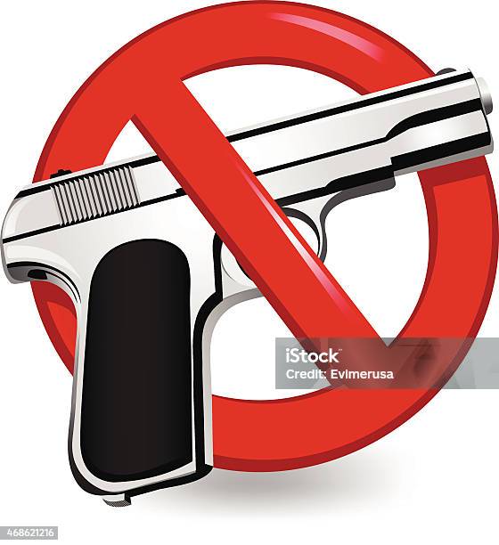 No Guns Stock Illustration - Download Image Now - 2015, Crime, Exclusion