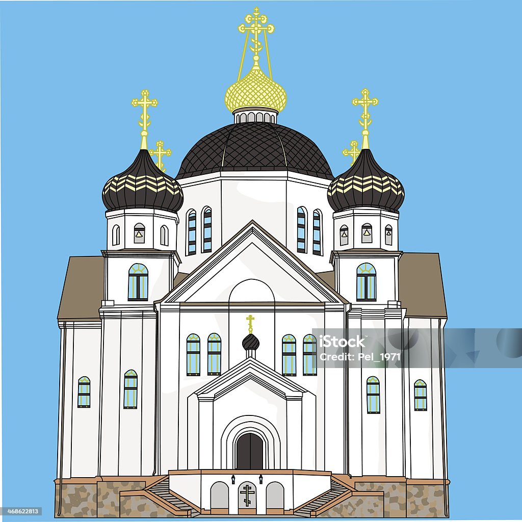 Vektor-Orthodoxe Kirche - Lizenzfrei Architektur Vektorgrafik