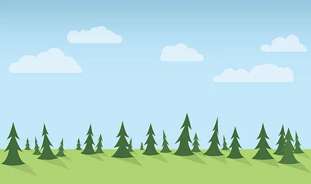 Vector illustration of Forest Seamless