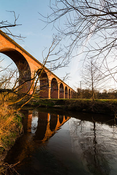 Viaduct in the Cheshire Countryside stock photo