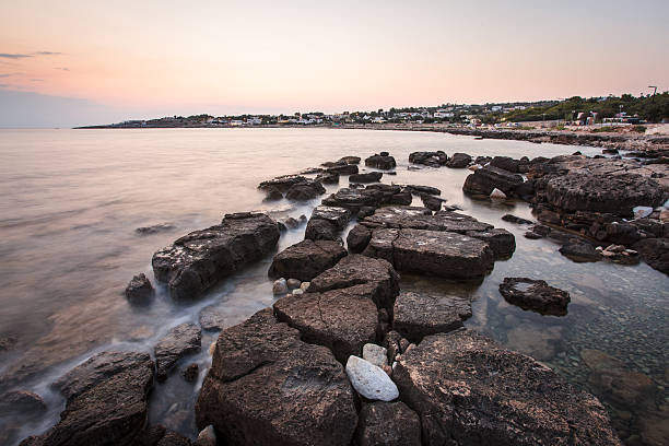 relaxing landscape in puglia view of sea