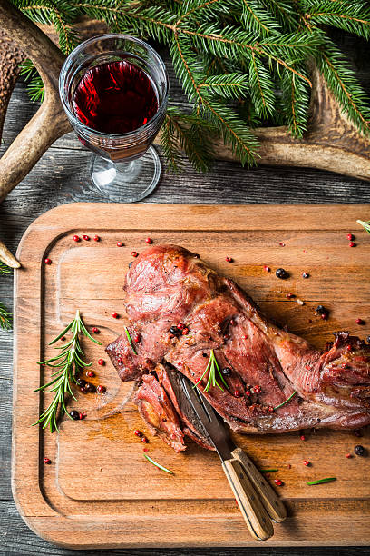 istock Roasted piece of venison with spices 468625309