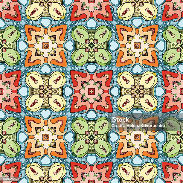 Vector Seamless Abstract Pattern Stock Illustration - Download Image Now - 2015, Abstract, Arabic Style