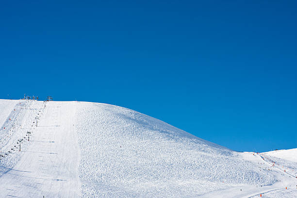 Ski Slope in the French Alps stock photo