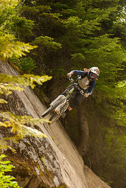 istock Extreme Female Mountain Biking 468631924