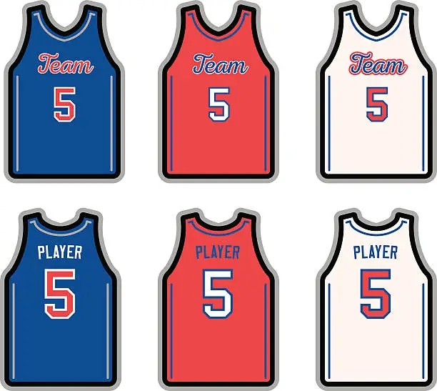 Vector illustration of Basketball Jersey