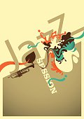 istock Jazz session poster design with abstraction. 468641226