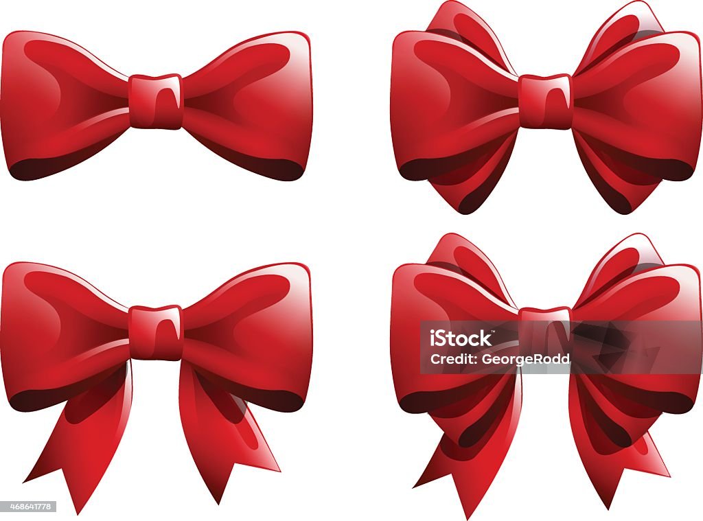 Red Bow Collection Isolated On White Background Red Bows Set Stock  Illustration - Download Image Now - iStock