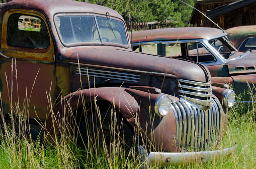 Disused 1950's farm truck in rural Nova Scotia.