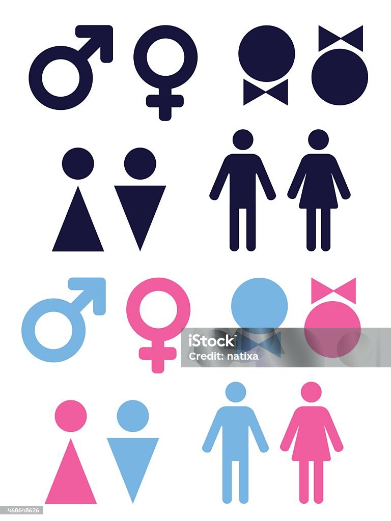 gender icons set of vector icons symbolizing male and female persons Icon Symbol stock vector
