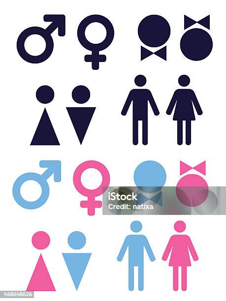 Gender Icons Stock Illustration - Download Image Now - Icon Symbol, Men, Women