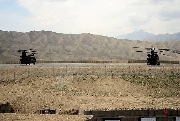 istock Helicopter in the desert. 468649148