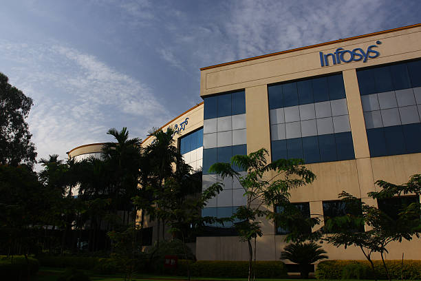 infosys sede em bangalore, índia - bangalore india business building exterior - fotografias e filmes do acervo