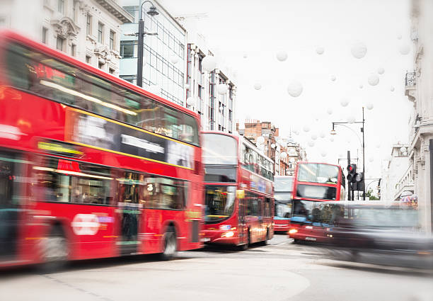 istock London bus on Oxford circus 468654561