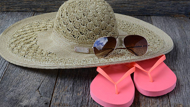 istock beach accessories on wooden board background 468657038