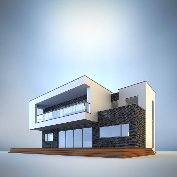 istock Contemporary minimalist house. 468658162