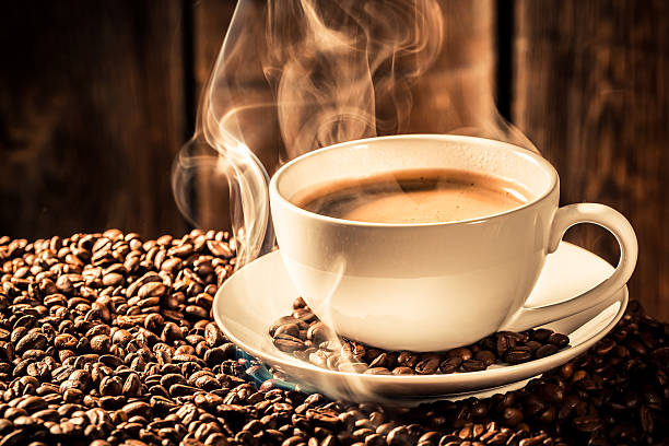 istock Aroma coffee cup with roasted grains 468658670