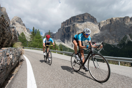 road cycling in the iatian dolomites
