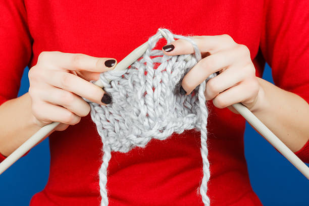 istock Knitting of woolen yarn. 468666612