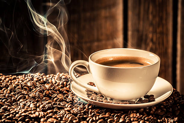 istock Taste coffee cup with roasted grains 468666734
