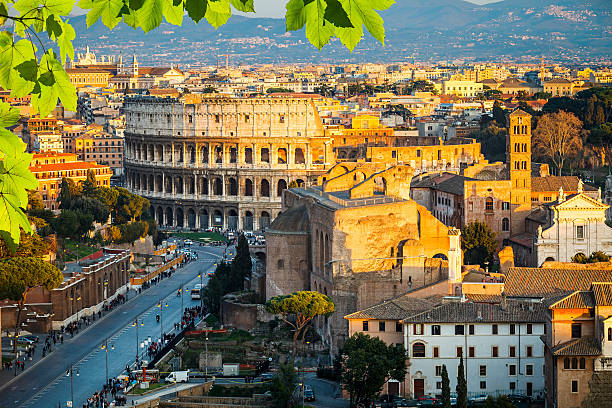 istock Colosseum at sunset 468667150