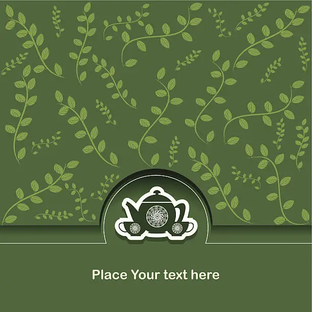 Vector illustration of Tea time template