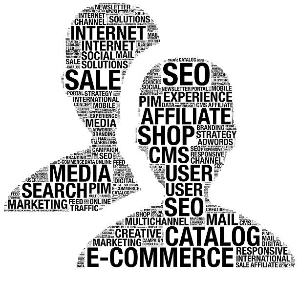 istock Online Marketing People Typographic E-Commerce Symbol Icon 468671407