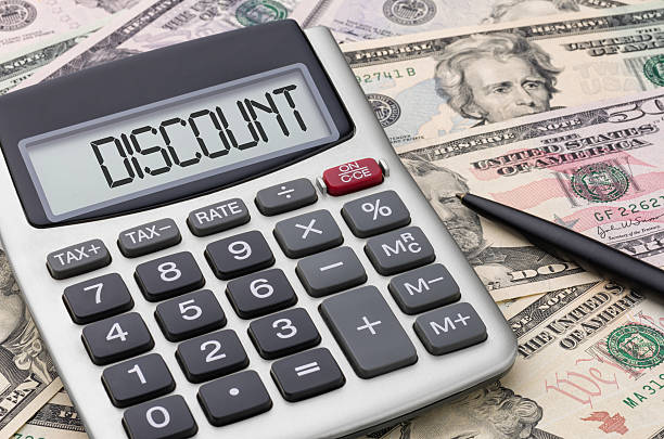 istock Calculator with money - Discount 468673312