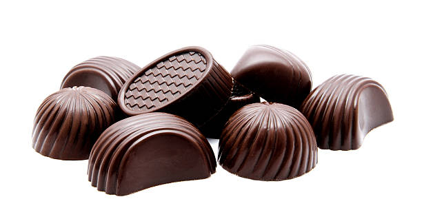 istock Assortment of chocolate candies isolated on a white 468684776