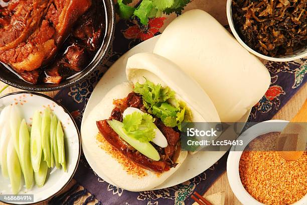 Gua Bao Stock Photo - Download Image Now - 2015, Braised, Bread