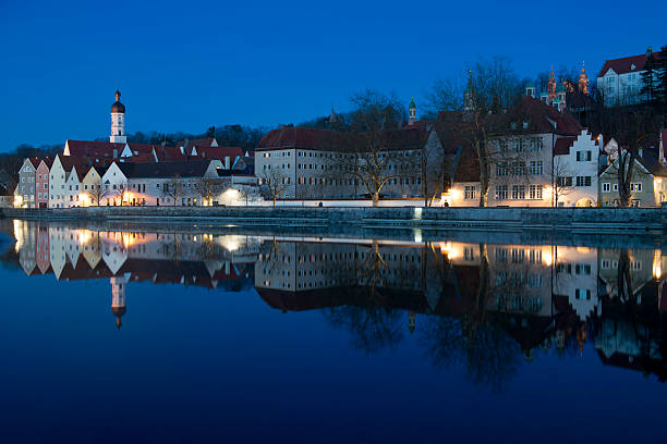 View over  the medieval town of Landsberg am Lech in Bavaria, situated on the Romantische Strasse.