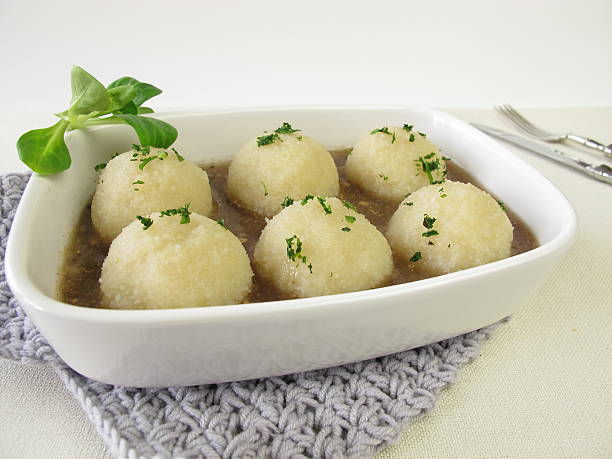 istock Potato dumplings with mushroom sauce 468690008