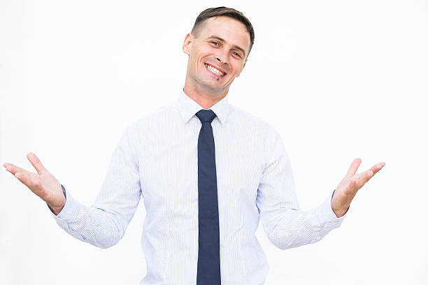 istock Smiling men isolated on the white background 468690012