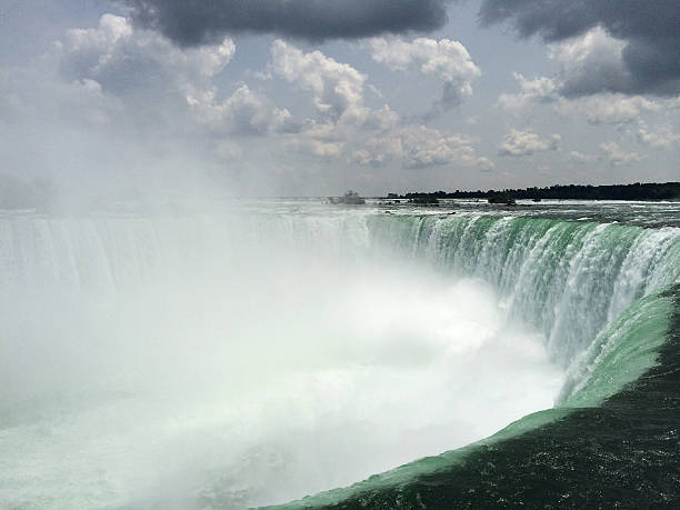 istock Water Mist Over Niagara Falls Cloudy Sky 468691976