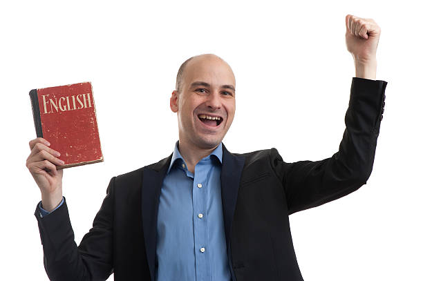 istock Business man learning English 468695755