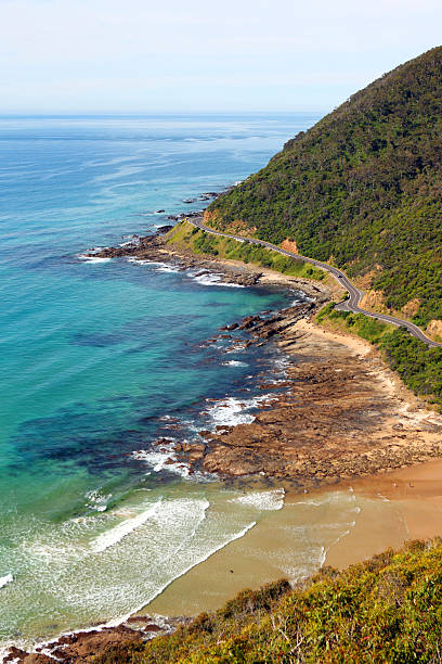 istock Great Ocean Road Coastline View from Teddy's Lookout Lorne Australia 468697154