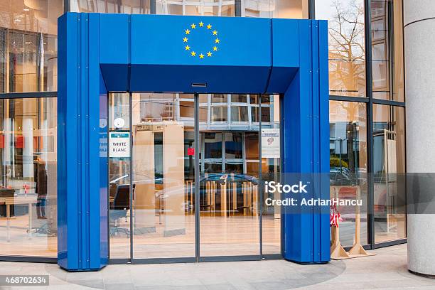 Entrance To European Union Stock Photo - Download Image Now - Europe, European Union, Door Chain