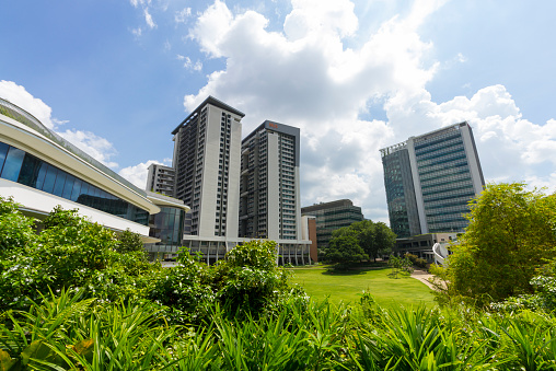 Kent Ridge, Singapore-December 7, 2014: National University of Singapore (NUS), Founded in 1905, It was ranked the 100–150th university based on performance by the Academic Ranking of World University