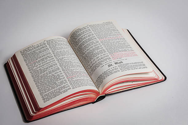 istock King James Bible Opened to Mark 468708978