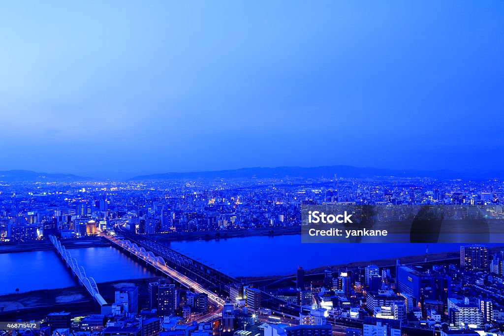 Osaka night view Osaka night view in, Osaka City, Osaka Prefecture, Japan 2015 Stock Photo