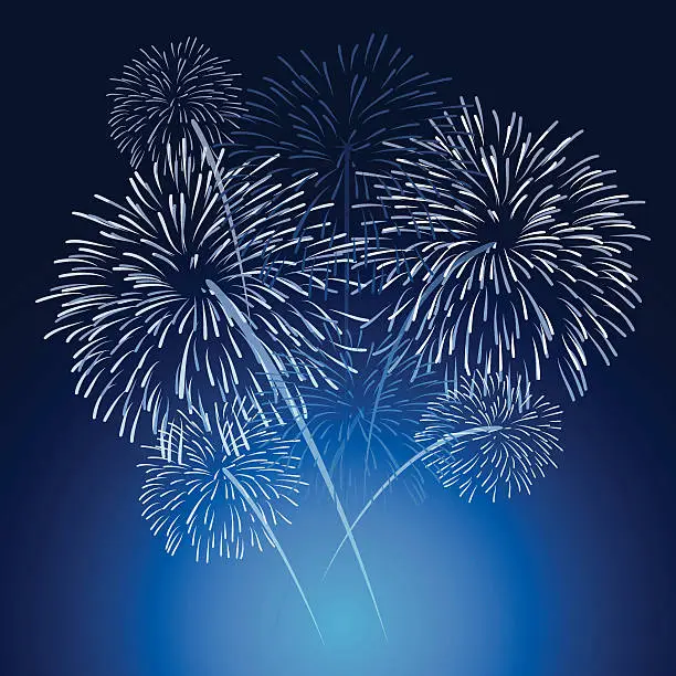 Vector illustration of vector fireworks background