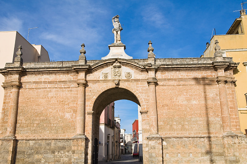 St. Sebastian Gate. Galatone. Apulia. Italy.