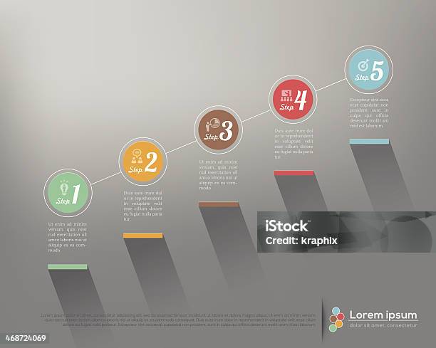 Business Steps Illustration Stock Illustration - Download Image Now - Infographic, Staircase, Ladder