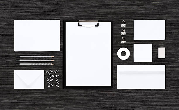 istock Top view of template mockup for branding identity 468725334