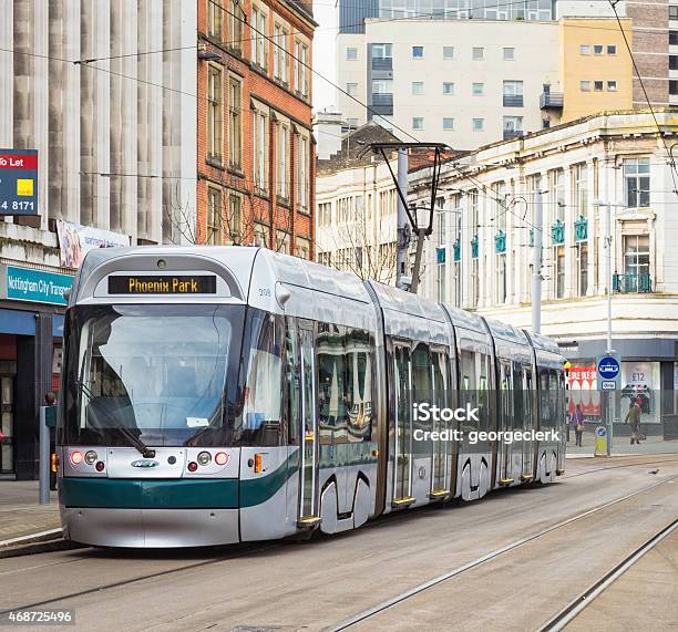 Tram In Nottingham Stock Photo - Download Image Now - Cable Car, Nottingham, 2015