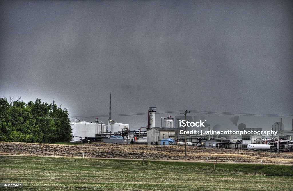 Oil & Gas Tower Power Air Valve Stock Photo