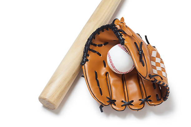 istock Baseball glove, bat and ball 468725673