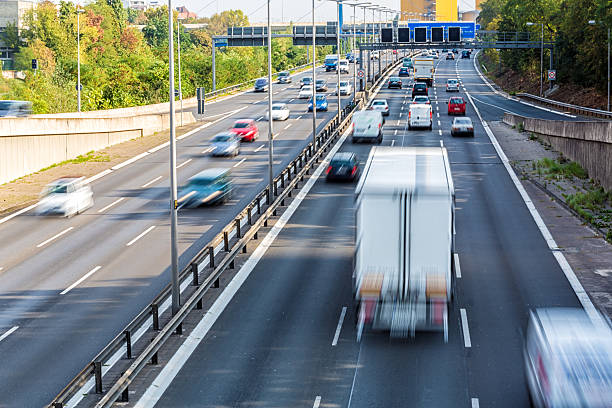 istock Traffic jam on German Autobahn A100. 468725848